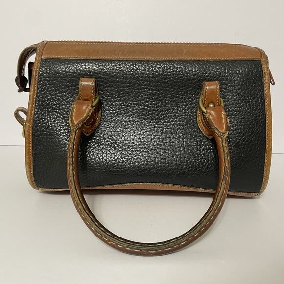 Dooney & Bourke Vintage Black Brown Leather Pebbled Hand Bag Purse - DAMAGED - Picture 5 of 16